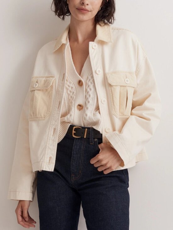 Madewell Jackets & Blazers - NWOT Madewell Chino Boxy Shirt Jacket
